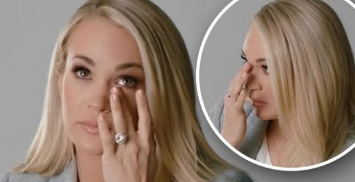Carrie Underwood breaks down in tears