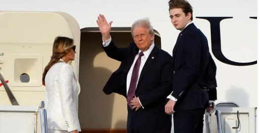 Barron Trump shows off bold new look at dad’s second inauguration